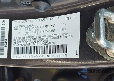 2016 Toyota Tacoma Trd Sport из США, поврежденный, VIN 5TFCZ5AN5GX017419